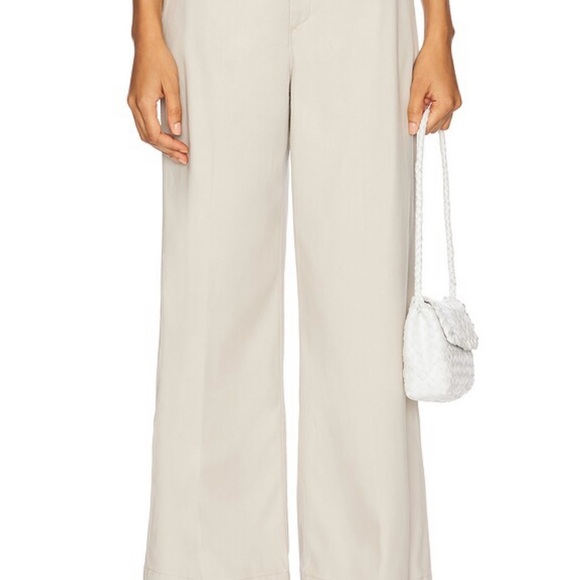 SPANX Twill Wide Leg Pants in Cream - Picture 1 of 5